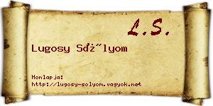 Lugosy Sólyom névjegykártya